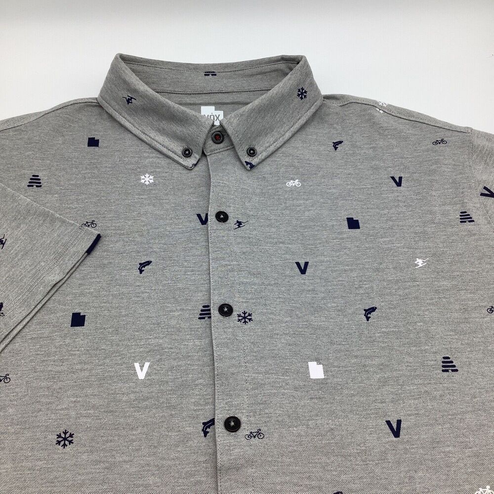 VOX Mens Utah Series Short Sleeve Button Up Shirt Size Large‎